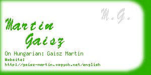 martin gaisz business card